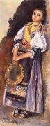 Pierre Auguste Renoir Italian woman witb Iambourine Germany oil painting artist